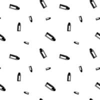 black and white seamless pattern with bullet ammo. vector