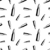 Black and white bullets pattern. Seamless background texture. vector