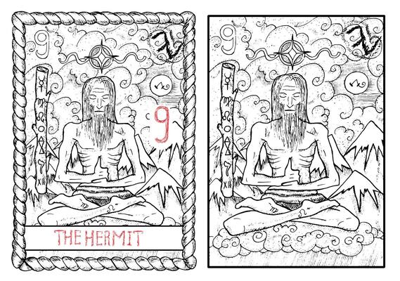 The Tarot card, hand drawn engraved illustration, mystic and esoteric concept