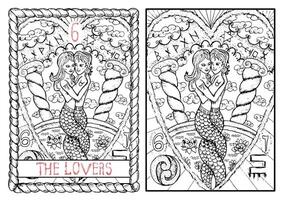 The Tarot card, hand drawn engraved illustration, mystic and esoteric concept vector