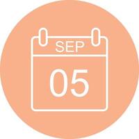 September Line Multi Circle Icon vector