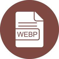 webp archivo formato glifo multi circulo icono vector