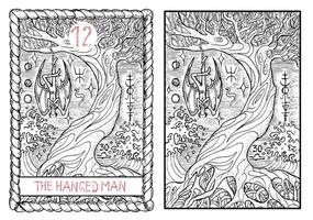 The Tarot card, hand drawn engraved illustration, mystic and esoteric concept vector