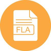 FLA File Format Glyph Multi Circle Icon vector