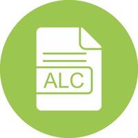 ALC File Format Glyph Multi Circle Icon vector