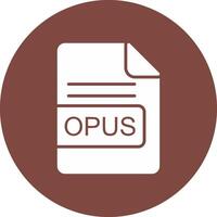 OPUS File Format Glyph Multi Circle Icon vector