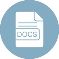 DOCS File Format Glyph Multi Circle Icon vector