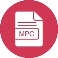 MPC File Format Glyph Multi Circle Icon vector