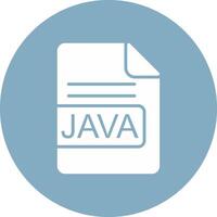 Java archivo formato glifo multi circulo icono vector