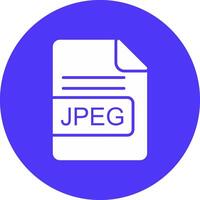 JPEG File Format Glyph Multi Circle Icon vector