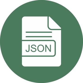 JSON File Format Glyph Multi Circle Icon vector