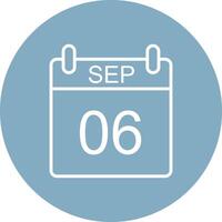 September Line Multi Circle Icon vector