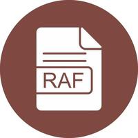 raf archivo formato glifo multi circulo icono vector