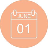 June Line Multi Circle Icon vector