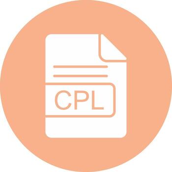CPL File Format Glyph Multi Circle Icon vector