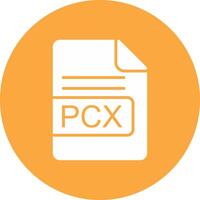 pcx archivo formato glifo multi circulo icono vector