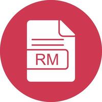 RM File Format Glyph Multi Circle Icon vector