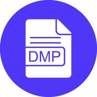 DMP File Format Glyph Multi Circle Icon vector