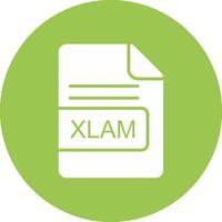 XLAM File Format Glyph Multi Circle Icon vector