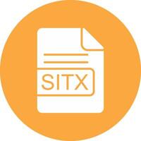 Sitx archivo formato glifo multi circulo icono vector