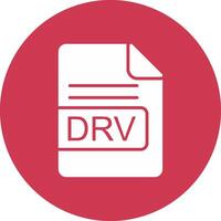 drv archivo formato glifo multi circulo icono vector