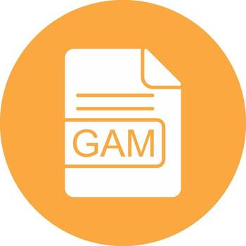 GAM File Format Glyph Multi Circle Icon vector