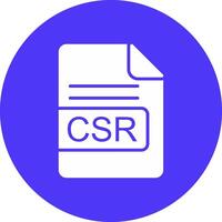 csr archivo formato glifo multi circulo icono vector