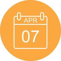 April Line Multi Circle Icon vector