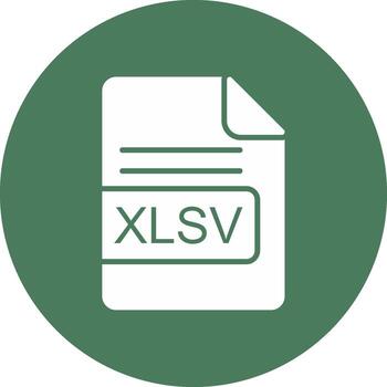 xlsv archivo formato glifo multi circulo icono vector