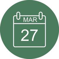 March Line Multi Circle Icon vector