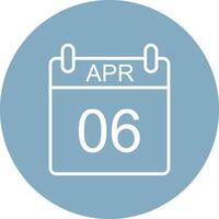 April Line Multi Circle Icon vector