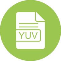 YUV File Format Glyph Multi Circle Icon vector