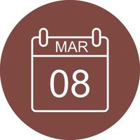 March Line Multi Circle Icon vector