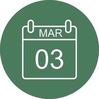 March Line Multi Circle Icon vector