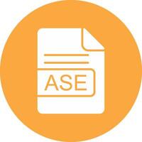 ASE File Format Glyph Multi Circle Icon vector