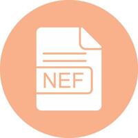 nef archivo formato glifo multi circulo icono vector