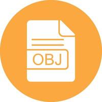 OBJ File Format Glyph Multi Circle Icon vector