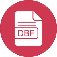 DBF File Format Glyph Multi Circle Icon vector