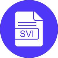 svi archivo formato glifo multi circulo icono vector