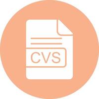 CVS File Format Glyph Multi Circle Icon vector