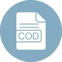 COD File Format Glyph Multi Circle Icon vector