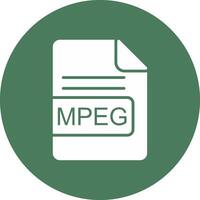 MPEG File Format Glyph Multi Circle Icon vector