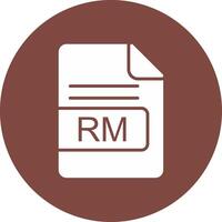 RM File Format Glyph Multi Circle Icon vector