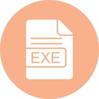 EXE File Format Glyph Multi Circle Icon vector