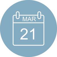 March Line Multi Circle Icon vector
