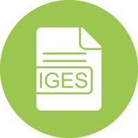 IGES File Format Glyph Multi Circle Icon vector