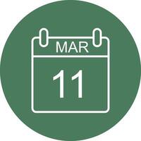 March Line Multi Circle Icon vector
