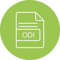 ODI File Format Line Multi Circle Icon vector