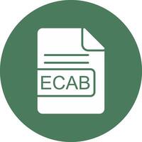 ECAB File Format Glyph Multi Circle Icon vector