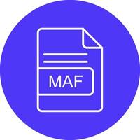 maf archivo formato línea multi circulo icono vector